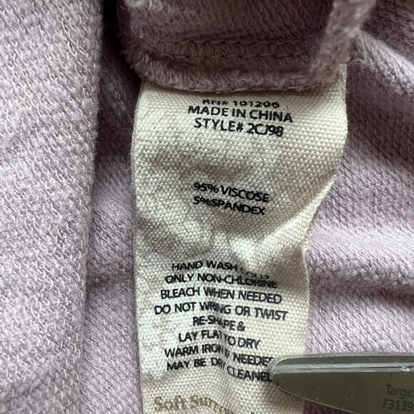 Soft Surroundings Size M Taupe Drawstring Cowl Funnel Neck Long Sleeve Shirt Top - Picture 12 of 12